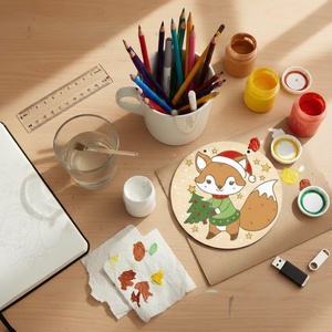 Kreatív öröm - Festhető róka ajtódísz alkotóbox  DIY szett gyerekeknek - diy (csináld magad) - egységcsomag - Meska.hu