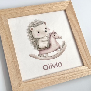 Sünis hintalovas falikép gyerekszobába � névre szóló babaszoba dekor - baba - mama - babaszoba dekoráció - babaszoba kép - Meska.hu