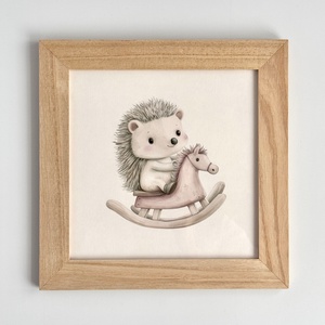 Sünis hintalovas falikép gyerekszobába � névre szóló babaszoba dekor - baba - mama - babaszoba dekoráció - babaszoba kép - Meska.hu