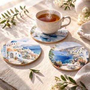 Santorini ihlette poháralátét � többféle design - otthon & életmód - konyhafelszerelés, tálalás - tálalás - tányér- és poháralátét - Meska.hu