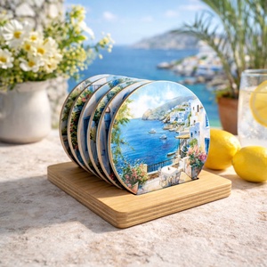 Santorini ihlette poháralátét szett � választható mintákkal - otthon & életmód - konyhafelszerelés, tálalás - tálalás - tányér- és poháralátét - Meska.hu