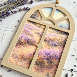 Levendulás falidísz kétoldalas képkerettel, 4 variációval - otthon & életmód - dekoráció - kép & falikép - táblakép - Meska.hu