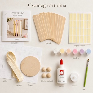 Pasztell lámpás készítő készlet gyerekeknek � alkotóbox LED mécsessel - diy (csináld magad) - egységcsomag - Meska.hu