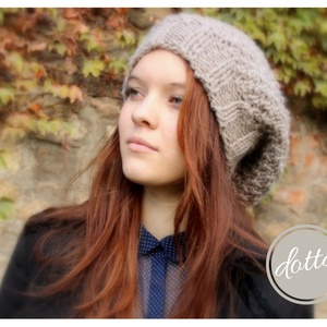 Melegszürke sapka - Kincső kollekció - vastag gyapjú fonalból - téli női beanie barett, Ruha & Divat, Sál, Sapka, Kendő, Sapka, Kötés, Horgolás, MESKA