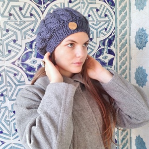 Dotta kötött sapka - csavart mintás meleg gyapjú sapka - nőies kézi kötésű sapi - ruha & divat - sál, sapka, kendő - sapka - Meska.hu