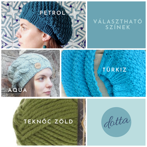 Dotta kötött sapka - csavart mintás meleg gyapjú sapka - nőies kézi kötésű sapi - ruha & divat - sál, sapka, kendő - sapka - Meska.hu