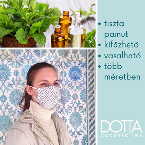 Bélyeges maszk - 2 rétegű - szürke unisex arcmaszk - 100% pamut  - férfi & uniszex - férfi & uniszex - Meska.hu