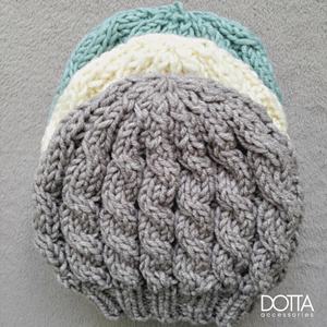 Dotta kötött sapka - csavart mintás meleg gyapjú sapka - nőies kézi kötésű sapi - ruha & divat - sál, sapka, kendő - sapka - Meska.hu