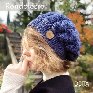 Dotta kötött sapka - csavart mintás meleg gyapjú sapka - nőies kézi kötésű sapi, Ruha & Divat, Sapka, Sál, Sapka, Kendő, Kötés, MESKA