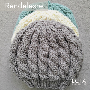 Dotta sapka -  kézzzel kötött csavart mintás meleg sapi - vastag gyapjú tartalmú fonalból - Meska.hu