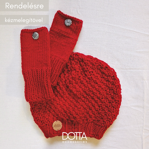 Slouchy kötött sapka - vastag meleg téli női sapka - slouchy fazon piros vörös bordó színekben - ruha & divat - sál, sapka, kendő - sapka - Meska.hu