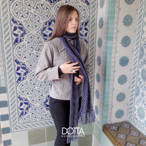 Dotta kötött női szett - sapka sál kézmelegítő télire - gyapjús vastag fonalból - puha meleg beret hosszú sállal - ruha & divat - sál, sapka, kendő - sapka & sál szett - Meska.hu