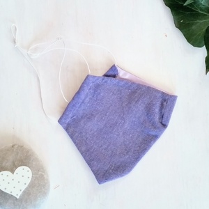 Lila maszk - 2 rétegű - kamasz / női arcmaszk - 100% pamut vasalható szájmaszk - ruha & divat - maszk, arcmaszk - női - Meska.hu