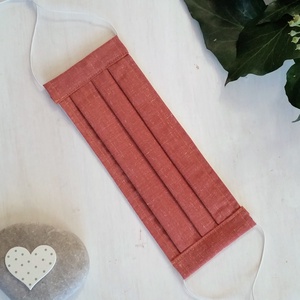 Terra színű maszk - 2 rétegű szájmaszk - bio pamut  arcmaszk  - Meska.hu