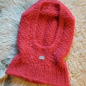 Mohair balaklava sapka - kézzel kötött meleg téli sálas sapka - csősál sísapka kapucni - ruha & divat - sál, sapka, kendő - sapka & sál szett - Meska.hu
