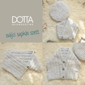 Fehér horgolt sapka - nőies svájci fazon - vastag meleg téli gyapjús fonalból - ruha & divat - sál, sapka, kendő - sapka - Meska.hu