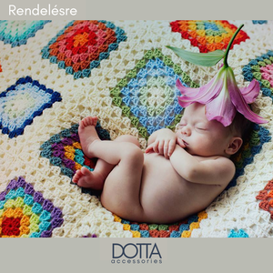 Liberty baba takaró - horgolt baby szoba textil - kisbaba köszöntő - pamut fonalból - Meska.hu