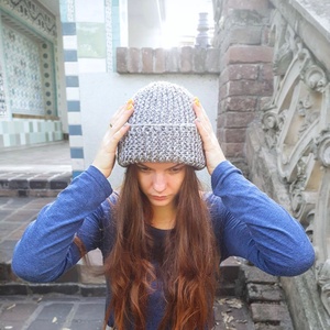 Forest kötött meleg sapka - unisex férfi női beanie hipster - sapi vastag fonalból - Meska.hu