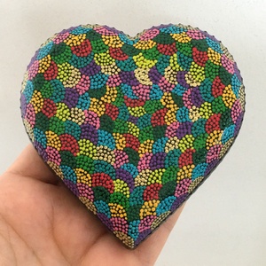 Színes szív alakú mandala festés - Meska.hu