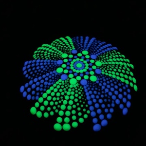 Sötétben világító mandala festés - otthon & életmód - dekoráció - spiritualitás - mandala - Meska.hu