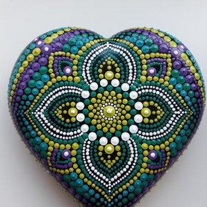 Tavaszi szív mandala festés -  - Meska.hu