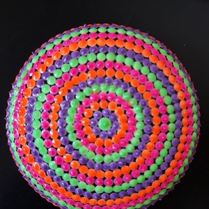 Fluoreszkáló mandala festés, gyönyörű színekkel - otthon & életmód - dekoráció - Meska.hu