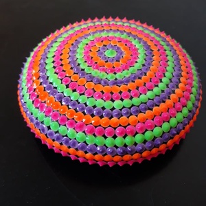 Fluoreszkáló mandala festés, gyönyörű színekkel - otthon & életmód - dekoráció - Meska.hu