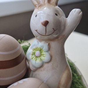 Húsvéti asztaldísz nyuszival � pasztell tavaszi dekoráció, kézzel készített húsvéti lakásdekor - otthon & életmód - dekoráció - asztal és polc dekoráció - asztaldísz - Meska.hu