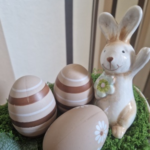 Húsvéti asztaldísz nyuszival � pasztell tavaszi dekoráció, kézzel készített húsvéti lakásdekor - otthon & életmód - dekoráció - asztal és polc dekoráció - asztaldísz - Meska.hu