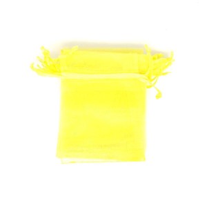 Organza ajándékszütyő citromsárga 10x12cm, Otthon & Életmód, Papír, írószer, Ajándékozás kellékei, Ajándékzsák, csomagolás, , MESKA