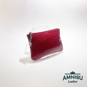 Piros gyűrt lakk ívelt egy cipzáras kulcstartó C5009, Táska & Tok, Kulcstartó & Táskadísz, Kulcstartó, , MESKA