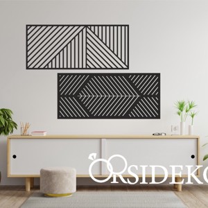 2 részes skandináv stílusú falikép fából, Otthon & Életmód, Dekoráció, Fali és függő dekoráció, Falra akasztható dekor, , MESKA