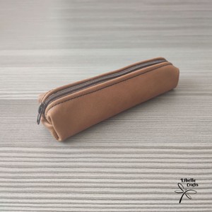 Barna bőrből készült tolltartó, Otthon & Életmód, Papír, írószer, Tolltartó & Ceruzatekercs, , MESKA