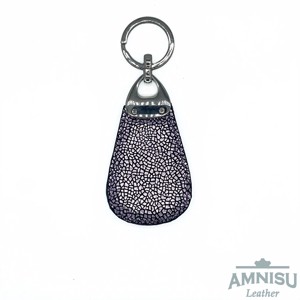 Metál lila mozaik mintás csepp alakú swarovski köves bőr kulcstartó H4028 - táska & tok - kulcstartó & táskadísz - kulcstartó - Meska.hu