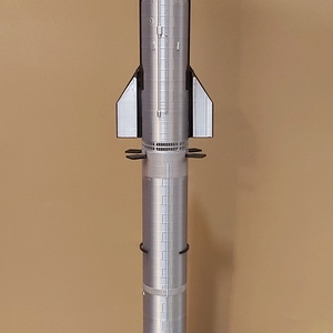 SpaceX Starship Heavy 3d model. Fejlesztett design, csillogó acél hatású megjelenés - művészet - makett, modell - Meska.hu