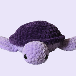 Horgolt lila teknős - játék & sport - plüssállat & játékfigura - teknős - Meska.hu