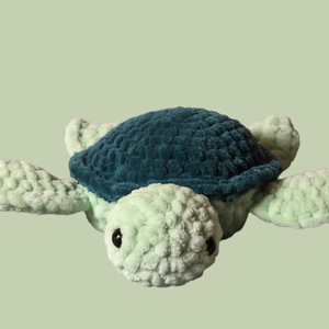 Horgolt zöld teknős - játék & sport - plüssállat & játékfigura - teknős - Meska.hu