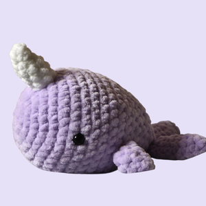 Horgolt lila narvál, Játék & Sport, Plüssállat & Játékfigura, Hal, Horgolás, MESKA