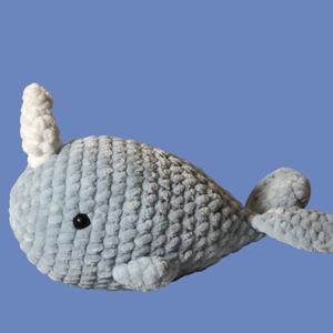 Horgolt kék narvál, Játék & Sport, Plüssállat & Játékfigura, Hal, Horgolás, MESKA
