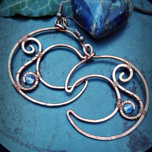 BeEql Opal moon fülbevaló, Ékszer, Fülbevaló, Lógó fülbevaló, Ékszerkészítés, MESKA