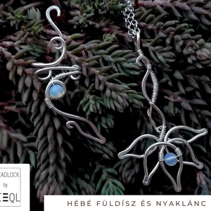 BeEql Hébé füldísz és nyaklánc - esküvő - ékszer - ékszerszett - Meska.hu