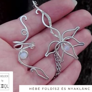 BeEql Hébé füldísz és nyaklánc - esküvő - ékszer - ékszerszett - Meska.hu
