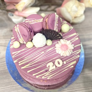 Kétemeletes óriás MACARON torta  - élelmiszer - édesség - Meska.hu