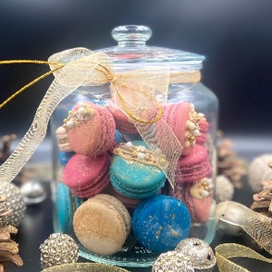 Macaron üvegbe zárva  - élelmiszer - édesség - Meska.hu