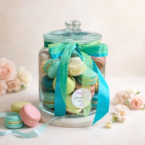 Macaron üvegbe zárva ��, Élelmiszer, Édesség, Macaron, Élelmiszer előállítás, MESKA
