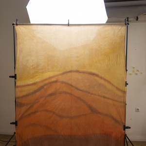 Narancssárga kézzel festett vászon háttér 160cm x200cm - Meska.hu