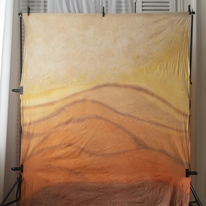 Narancssárga kézzel festett vászon háttér 160cm x200cm - baba - mama - babafotózás - babafotózási kellékek - Meska.hu