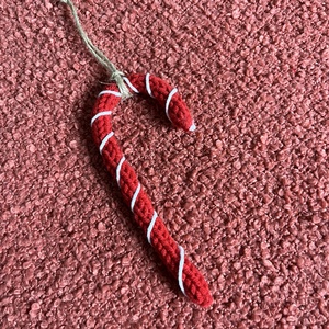 Fehér�piros nyalóka dísz � akasztható karácsonyi dekoráció - Meska.hu