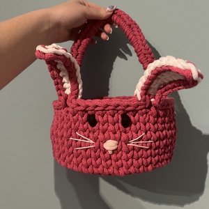 Húsvéti kosár, Ünnepi díszek, dekorációk, Húsvéti díszek és dekorációk, Húsvéti kosár, Horgolás, MESKA