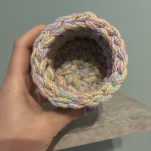 Horgolt vattakorong tartó, Otthon & Életmód, Fürdőszoba, Fürdőszobai tároló, Horgolás, MESKA